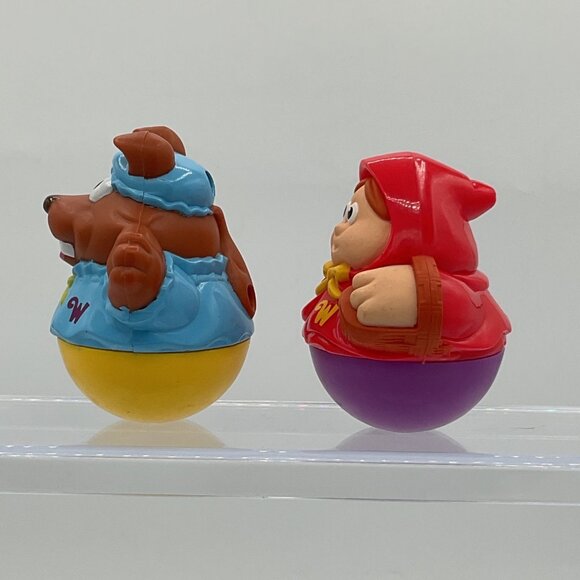 Playskool Weebles Action Figures Little Red Riding Hood Big Bad Wolf Fairy Tail - Picture 4 of 4